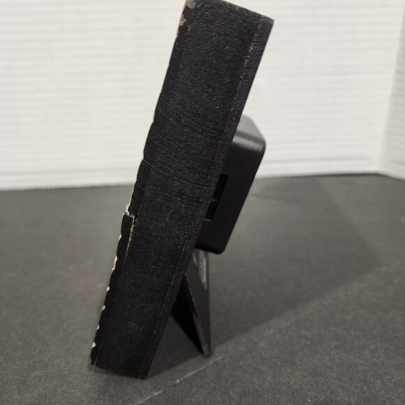 Safari Wood Clock Giraffe Print Shelf Size African Animal Theme Made in India - Picture 3 of 10